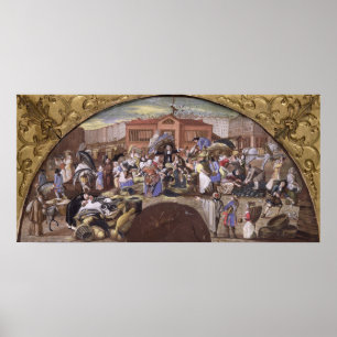 The Fish Market at Les Halles, c.1660 Poster