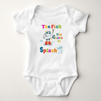 The fish who loves to splash baby bodysuit