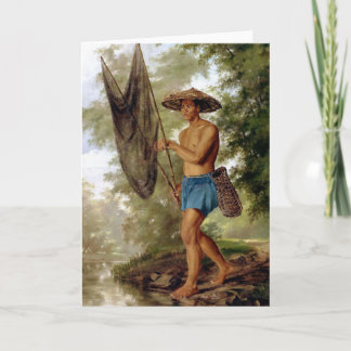The Fisher from Sacag Fine Art Greetings Card