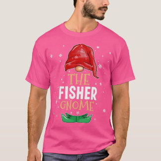 The fisher Gnome Family Matching Christmas Outfit T-Shirt