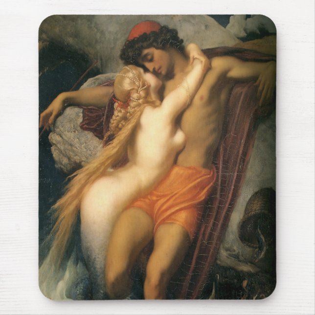 The Fisherman and the Siren (by Frederic Leighton) Mouse Pad (Front)