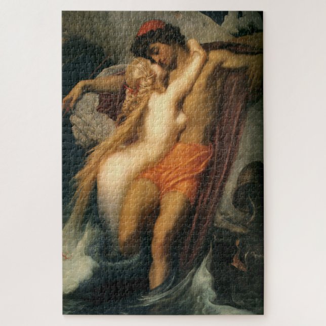 The Fisherman and the Syren (by Frederic Leighton) Jigsaw Puzzle (Vertical)