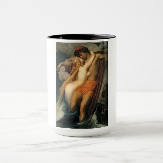 The Fisherman and the Syren (by Frederic Leighton) Mug (Center)