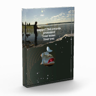 The fisherman​​​​​​​. Happy fishing Photo Block
