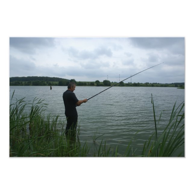 The fisherman in the evening photo print (Front)