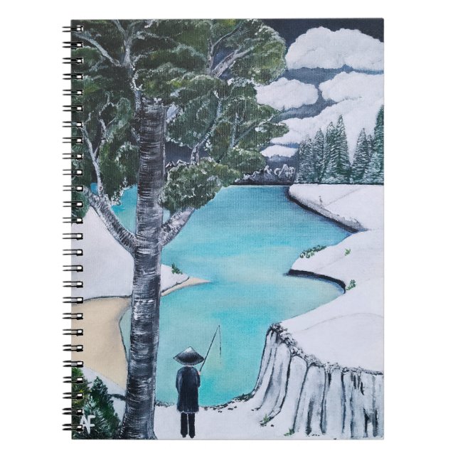 The Fisherman Painting by Alfred Fox Notebook (Front)