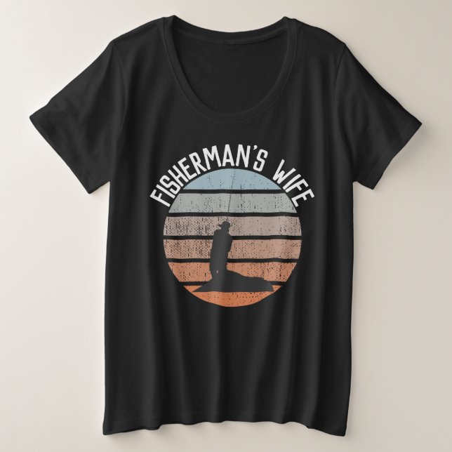 The Fisherman Plus Size T-Shirt (Design Front)