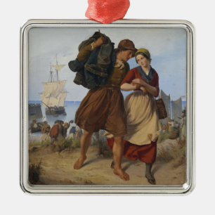 The Fisherman's Homecoming (by Rudolf Jordan) Metal Tree Decoration