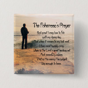 The Fishermans Prayer 15 Cm Square Badge