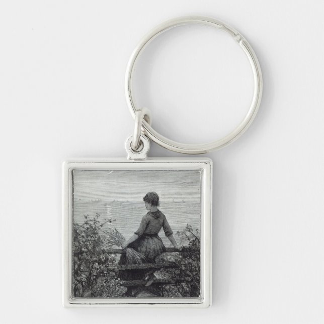 The Fisher's Lass, from 'Leisure Hour', 1888 Key Ring (Front)