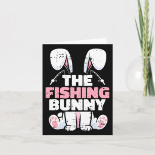 The Fishing Bunny Easter Family Matching Spring Me Card