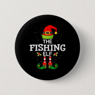 The Fishing Elf Christmas Family Matching Pajama 6 Cm Round Badge