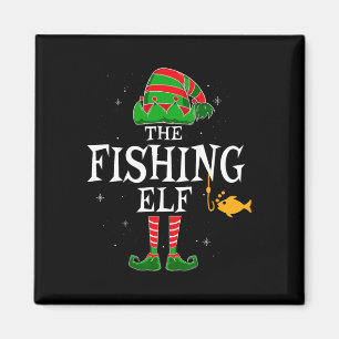 The Fishing Elf Group Matching Family Christmas Fi Magnet