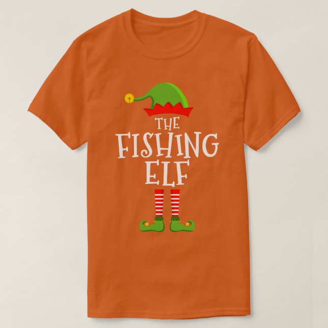 The fishing funny christmas matching family pajama T-Shirt (Design Front)