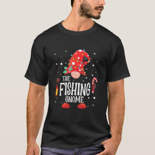 The Fishing Gnome Matching Family Christmas Gnome T-Shirt