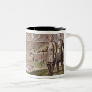 The fishing industry, Newfoundland, from 'Le Costu Two-Tone Coffee Mug