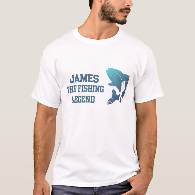 The Fishing Legend Custom name T-Shirt (Front)