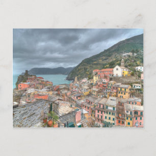 The fishing village of Vernazza, Cinque Terre, Ita Postcard