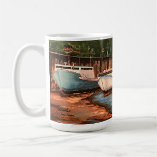 The Fishing Village Original Hand Painted Artwork Coffee Mug