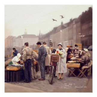 The Fishmarket on Gammel Strand Poster