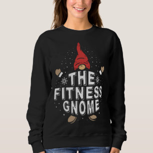 The Fitness Gnome Funny Matching Family Christmas  Sweatshirt