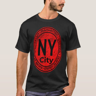 The Five Boroughs Of New York Circle Souvenir T-Shirt