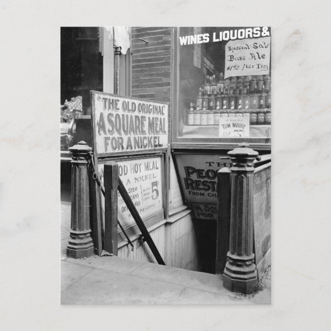 The Five Cent Restaurant, 1915 Postcard (Front)