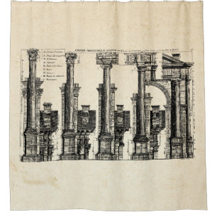 The Five Classes of Architecture, 1725 Shower Curtain