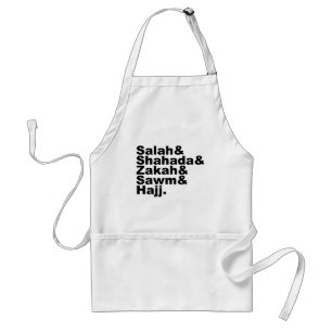 The Five Pillars of Islam Muslim Prayer Faith Standard Apron