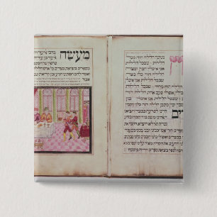 The five Rabbis of Bne Brak 15 Cm Square Badge