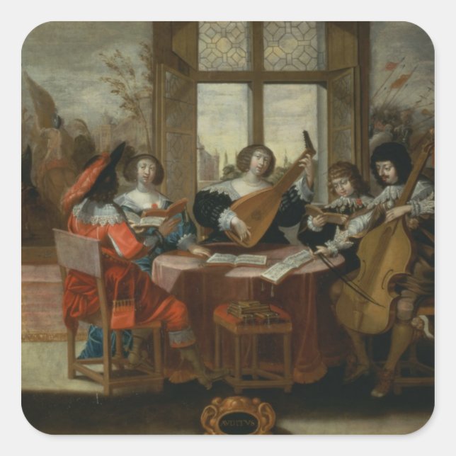 The Five Senses - Hearing Square Sticker (Front)