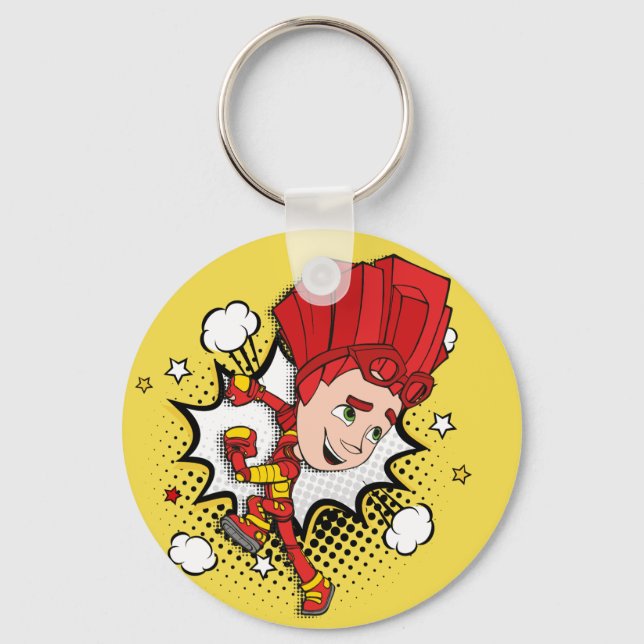 The Fixies | Fixie Comics - Fire Key Ring (Front)