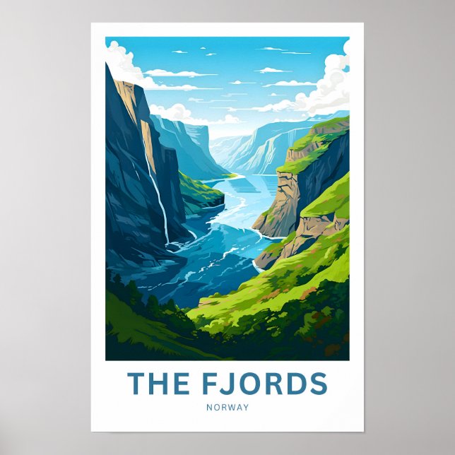 The Fjords Norway Travel Print (Front)