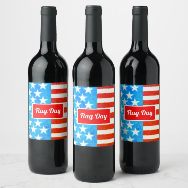 The flag day, Personalise Wine Label (Bottles)