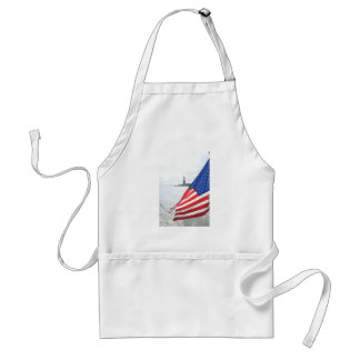 The Flag Flies For The Statue Of Liberty. Standard Apron