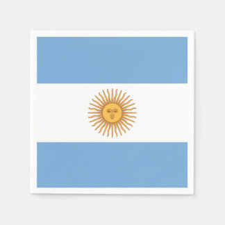 The Flag of Argentina with Sun of May Napkin