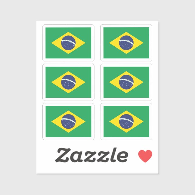 The flag of Brazil Collection pack of 6 (Sheet)