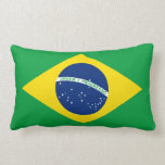 The Flag of Brazil Lumbar Cushion<br><div class="desc">The flag of Brazil is a great gift for those who love Brazil or have a Brazilian heritage. This design is also available on many other products for you to choose from.</div>
