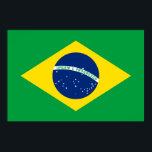 The Flag of Brazil Poster<br><div class="desc">The flag of Brazil is a great gift for those who love Brazil or have a Brazilian heritage. This design is also available on many other products for you to choose from.</div>