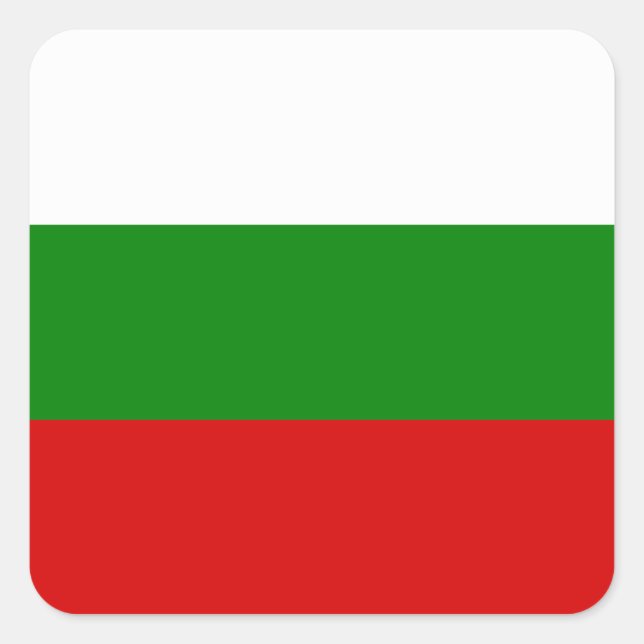 The Flag of Bulgaria Square Sticker (Front)