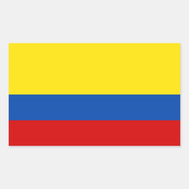 The Flag of Colombia Rectangular Sticker (Front)