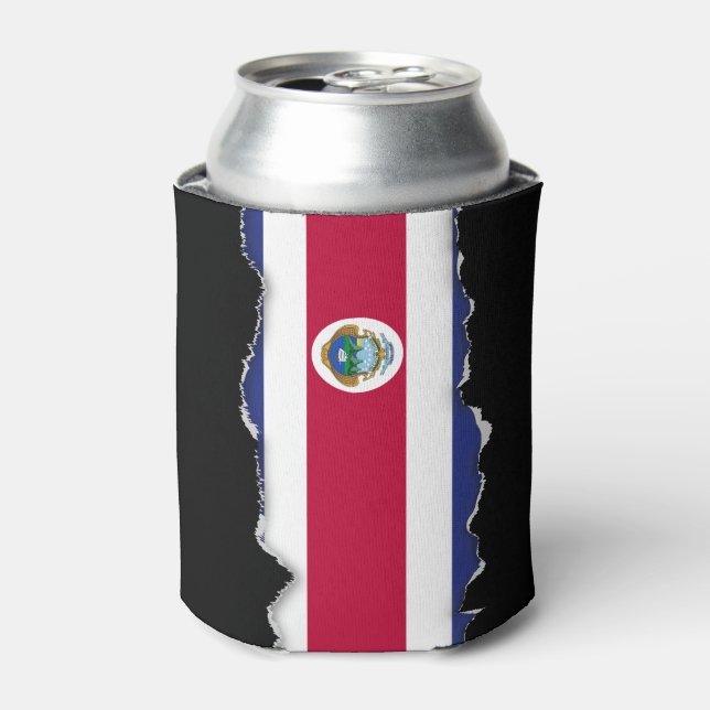 The Flag of Costa Rican Can Cooler (Can Front)