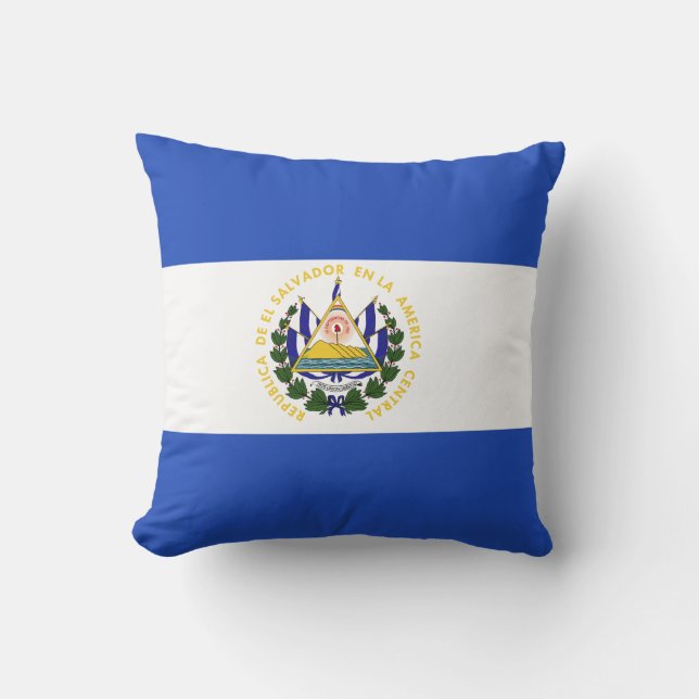 The Flag of El Salvador Cushion (Front)