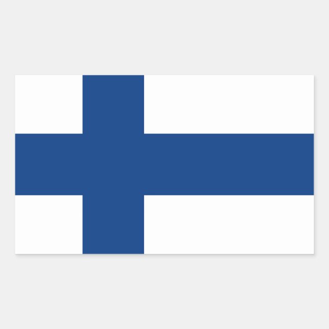 The Flag of Finland - Siniristilippu Rectangular Sticker (Front)