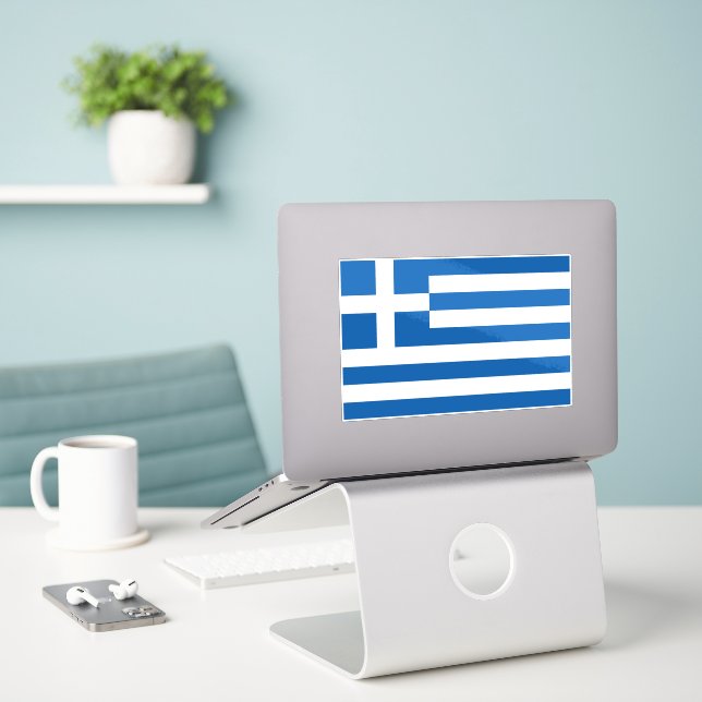 The flag of Greece  (Laptop On Desk)