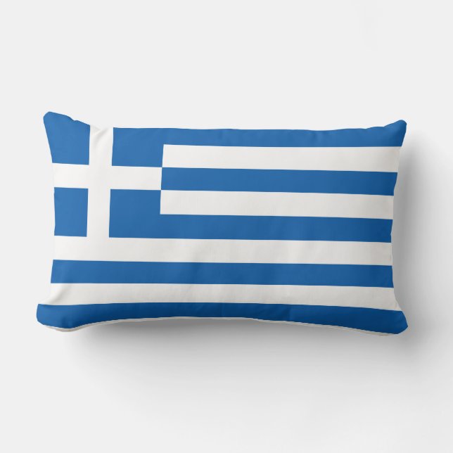 The Flag of Greece Lumbar Cushion (Front)