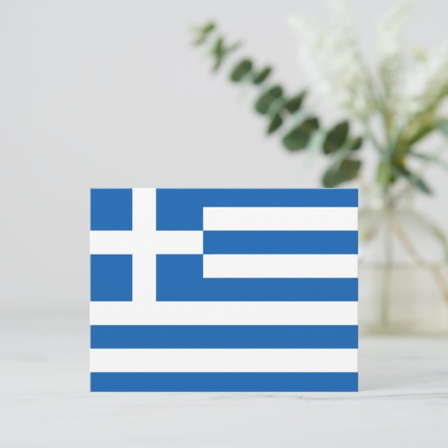 The flag of Greece  Postcard (Standing Front)