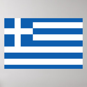 The flag of Greece Poster