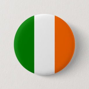 The Flag of Ireland 6 Cm Round Badge
