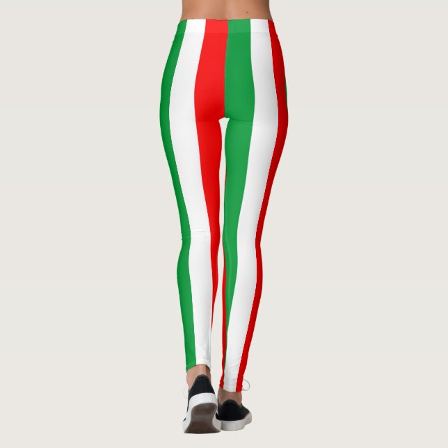 The Flag Of Italy - La Bandiera Italiana Leggings (Back)